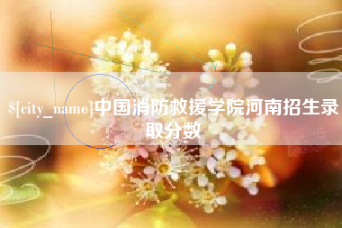 南昌中国消防救援学院河南招生录取分数