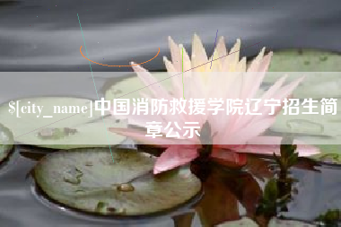 南昌中国消防救援学院辽宁招生简章公示