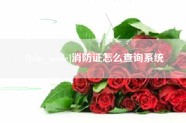 南昌消防证怎么查询系统