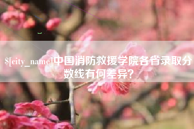 南昌中国消防救援学院各省录取分数线有何差异？