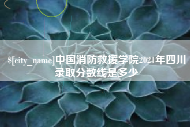 南昌中国消防救援学院2021年四川录取分数线是多少