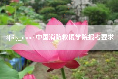 南昌中国消防救援学院报考要求