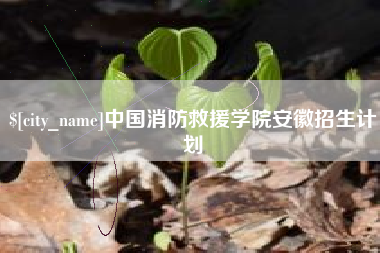 南昌中国消防救援学院安徽招生计划