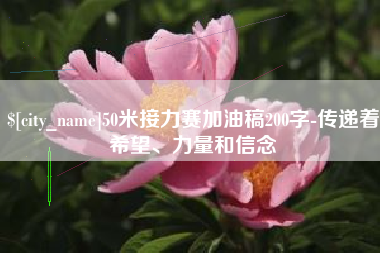 南昌50米接力赛加油稿200字-传递着希望、力量和信念