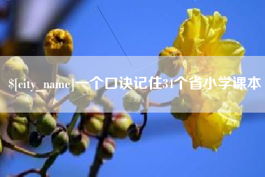 南昌一个口诀记住34个省小学课本