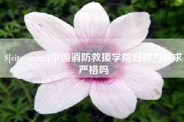 南昌中国消防救援学院对视力要求严格吗