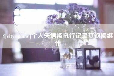 南昌个人失信被执行记录查询阚继伟