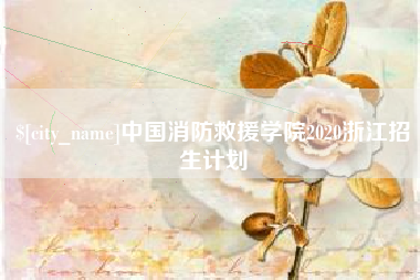 南昌中国消防救援学院2020浙江招生计划