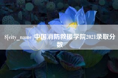 南昌中国消防救援学院2021录取分数