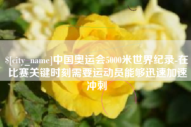 南昌中国奥运会5000米世界纪录-在比赛关键时刻需要运动员能够迅速加速冲刺