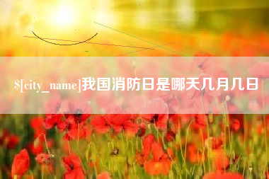 南昌我国消防日是哪天几月几日