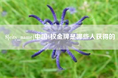 南昌中国6枚金牌是哪些人获得的