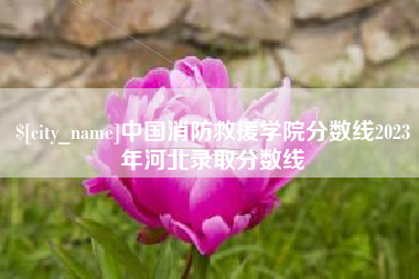 南昌中国消防救援学院分数线2023年河北录取分数线
