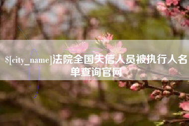 南昌法院全国失信人员被执行人名单查询官网