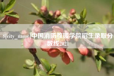 南昌中国消防救援学院招生录取分数线2021