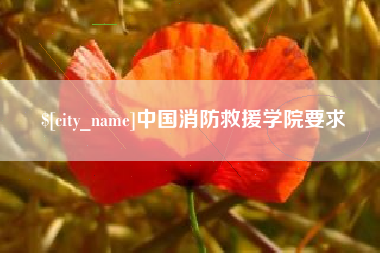 南昌中国消防救援学院要求