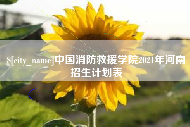 南昌中国消防救援学院2021年河南招生计划表