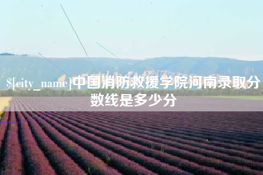 南昌中国消防救援学院河南录取分数线是多少分