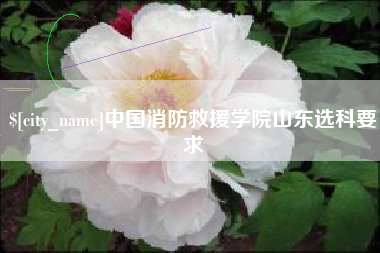 南昌中国消防救援学院山东选科要求