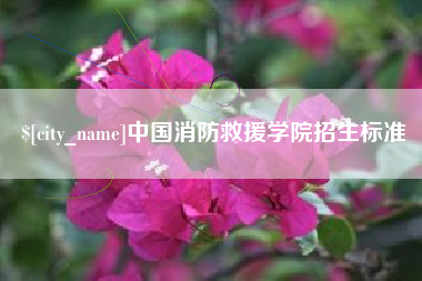 南昌中国消防救援学院招生标准
