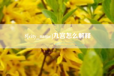 南昌九宫怎么解释