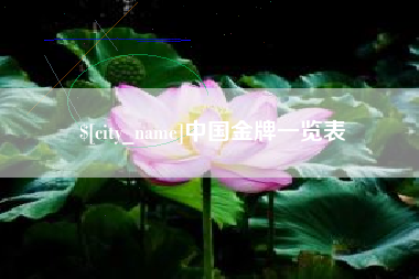 南昌中国金牌一览表