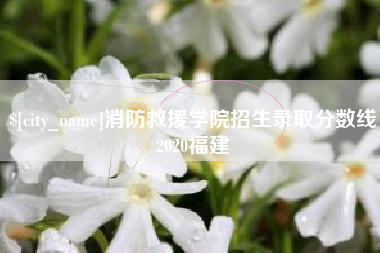 南昌消防救援学院招生录取分数线2020福建