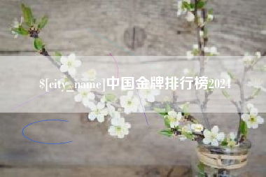 南昌中国金牌排行榜2024