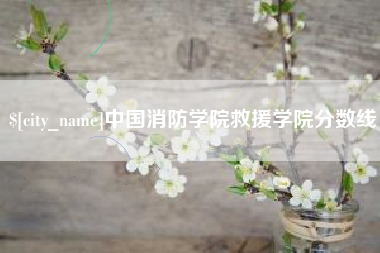南昌中国消防学院救援学院分数线